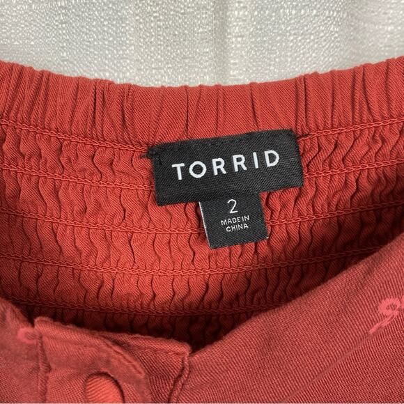 Torrid Rust Brown Romper Sz.2 - Picture 8 of 16